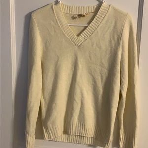 Vintage cream v neck sweater